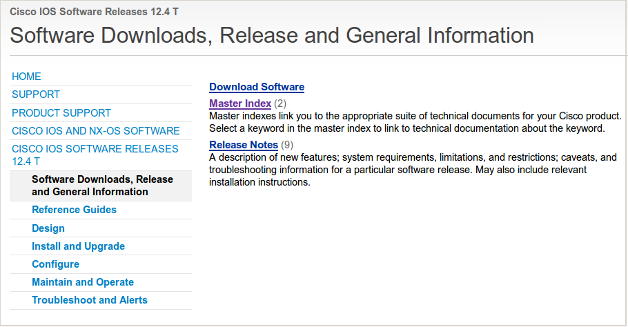 cisco master index