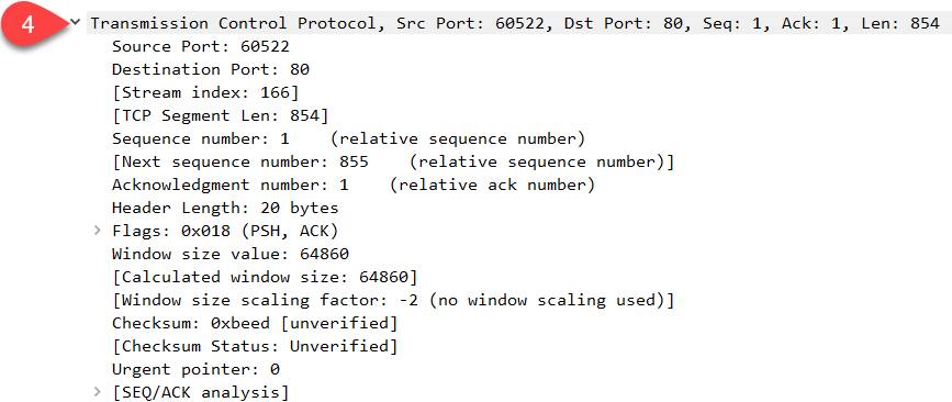 Wireshark Layer Four