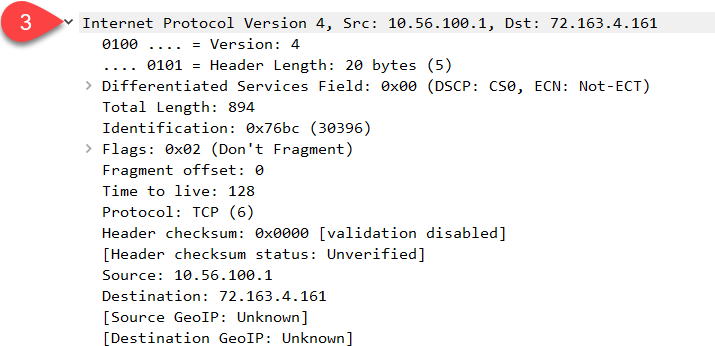 wireshark layer three