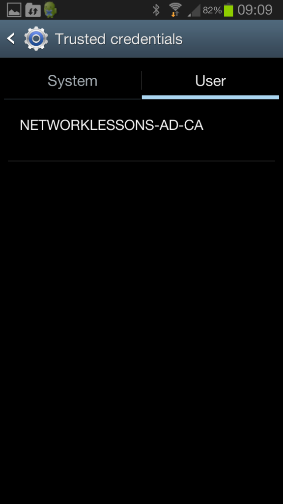 Android Trusted Credentials User