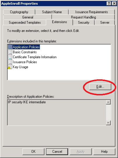 Windows Server 2008 Certificate Template Extensions