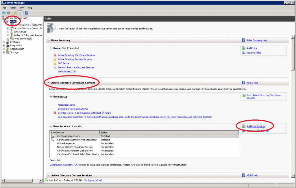 Windows Server 2008 Roles Add Role