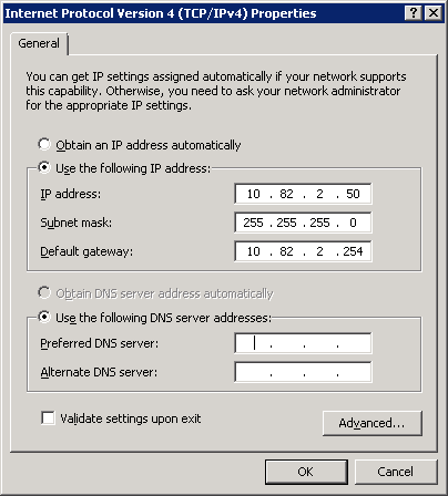 Windows Server 2008 Change IP Address