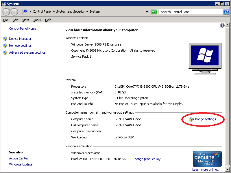 Windows Server 2008 System
