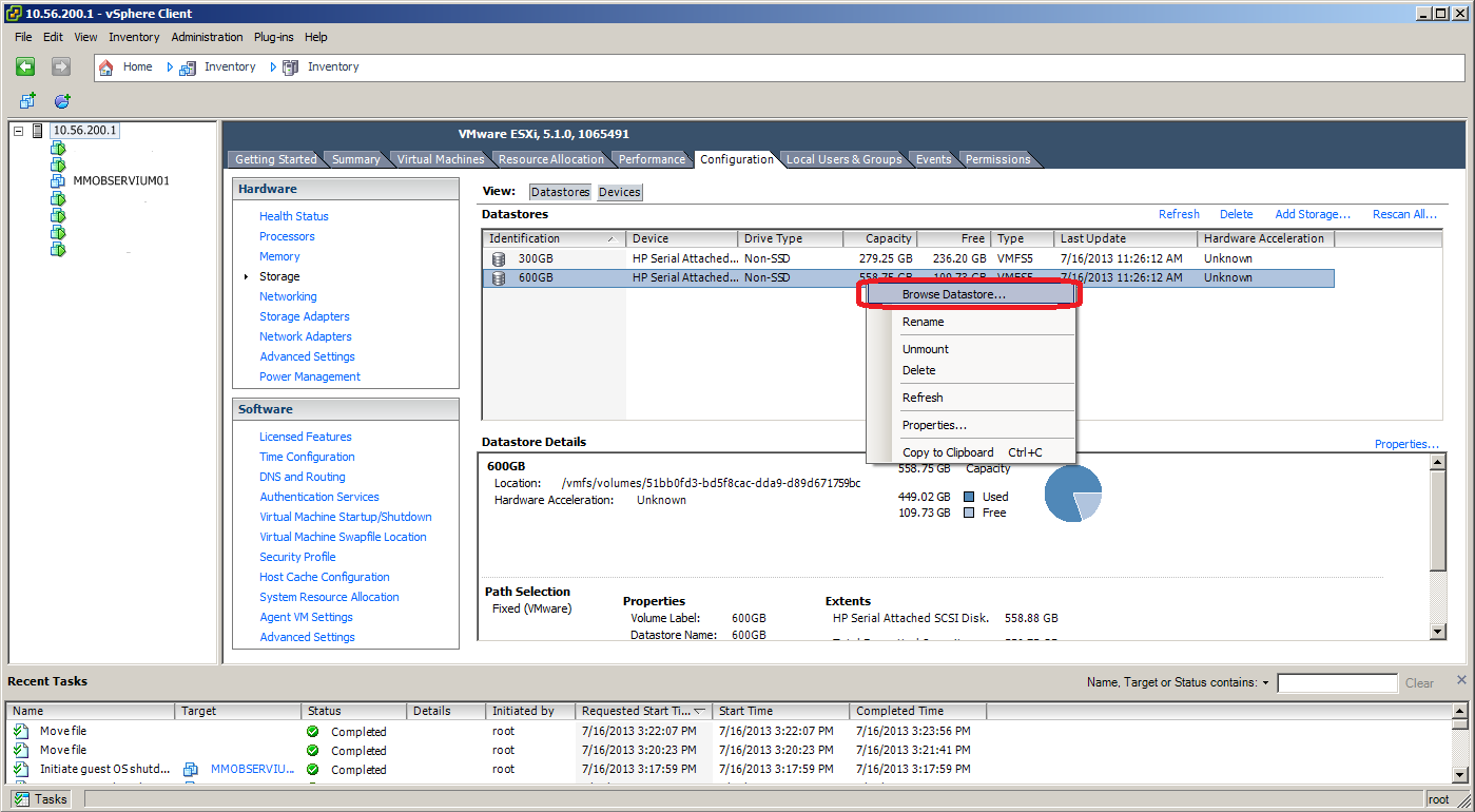 vsphere client