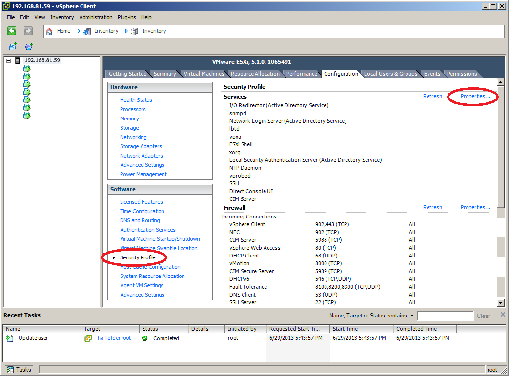 Установка astra vmware. VMWARE ESXI 5.5. VMWARE 5 администрирование. Security configuration. Security ESXI.