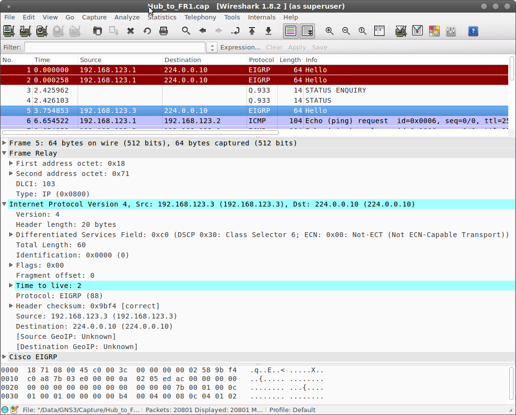 if wireshark captures packets how can you see frames