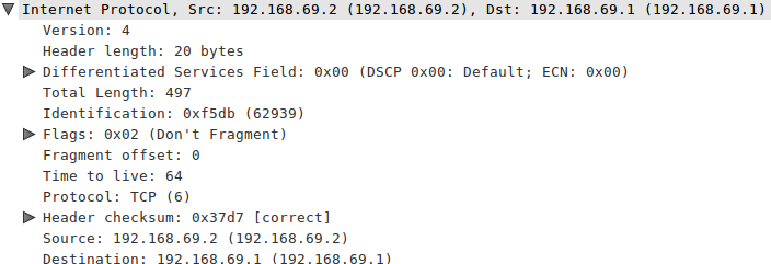 Wireshark IP Version 4 Fields