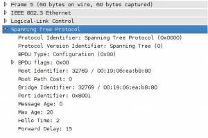 Wireshark Rapid Spanning Tree BPDU Capture