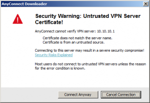 cisco anyconnect vpn certificate validation failure