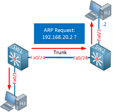 Switch sends ARP request