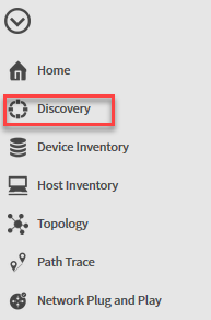 apic em discovery menu