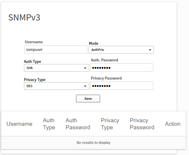 apic em settings snmpv3