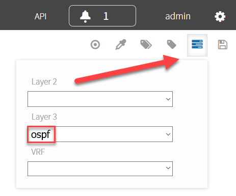 apic em topology highlight layer three ospf