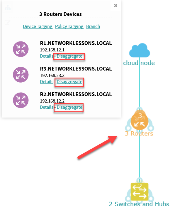 apic em topology router devices