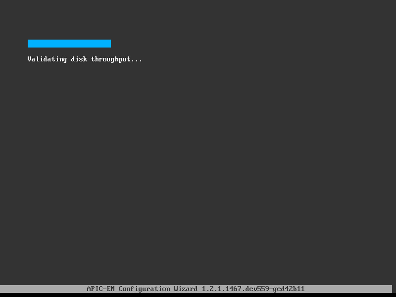 apic em validating disk throughput