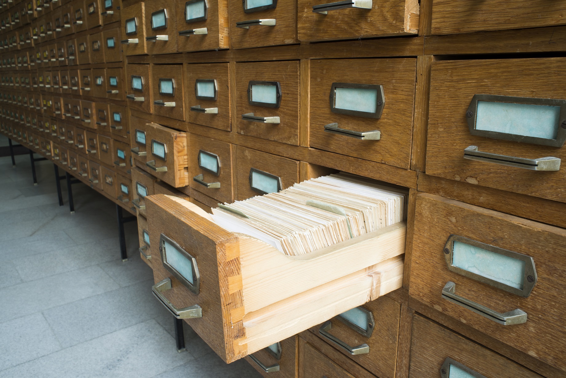 Old Archive With Drawers