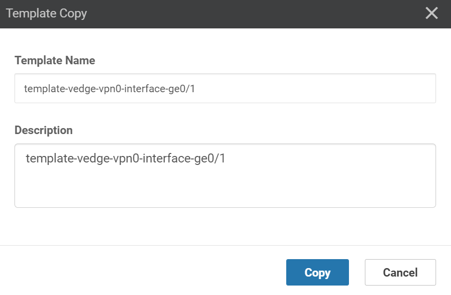 Cisco Sd Wan Add Feature Template Copy Name