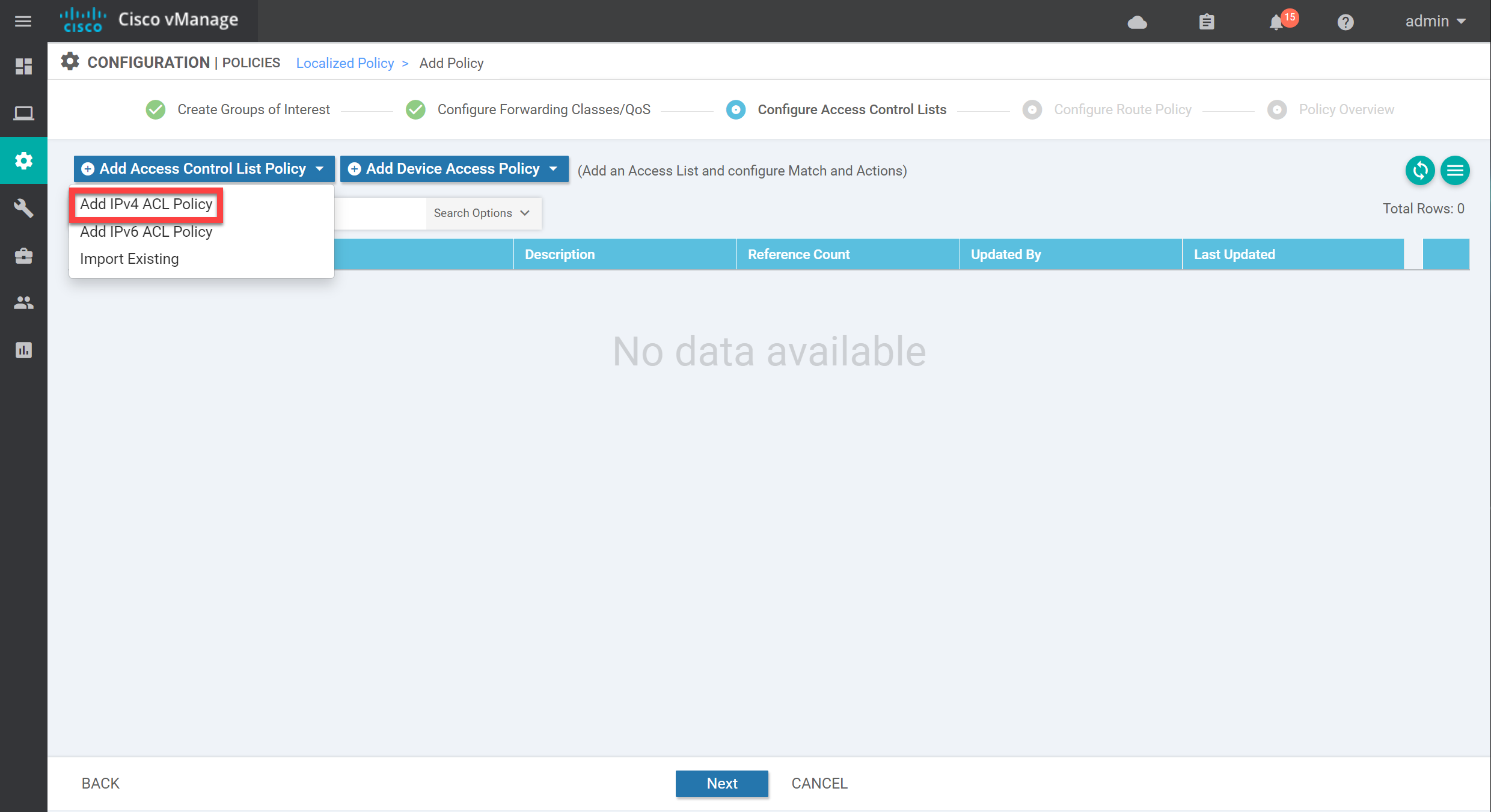 Cisco Sd Wan Localized Policy Acl Policy