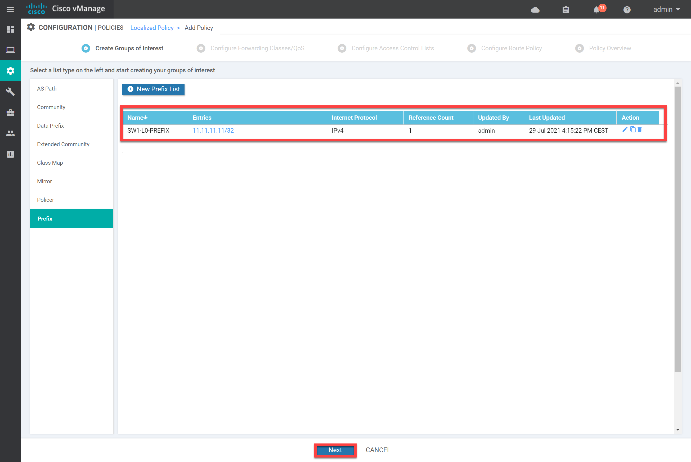 Cisco Sd Wan Localized Policy Prefix List Overview