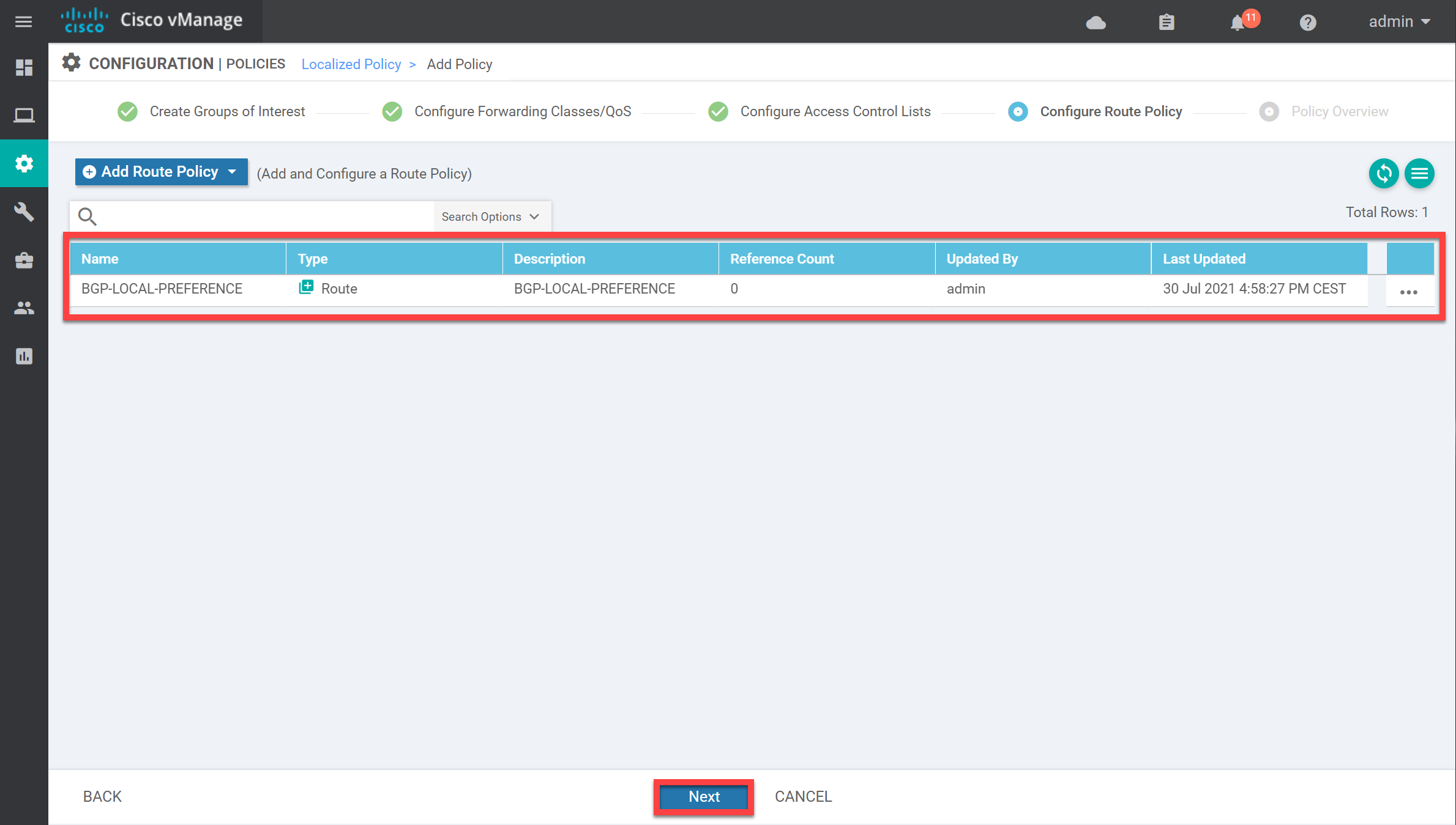 Cisco Sd Wan Localized Policy Route Policy Overview Main