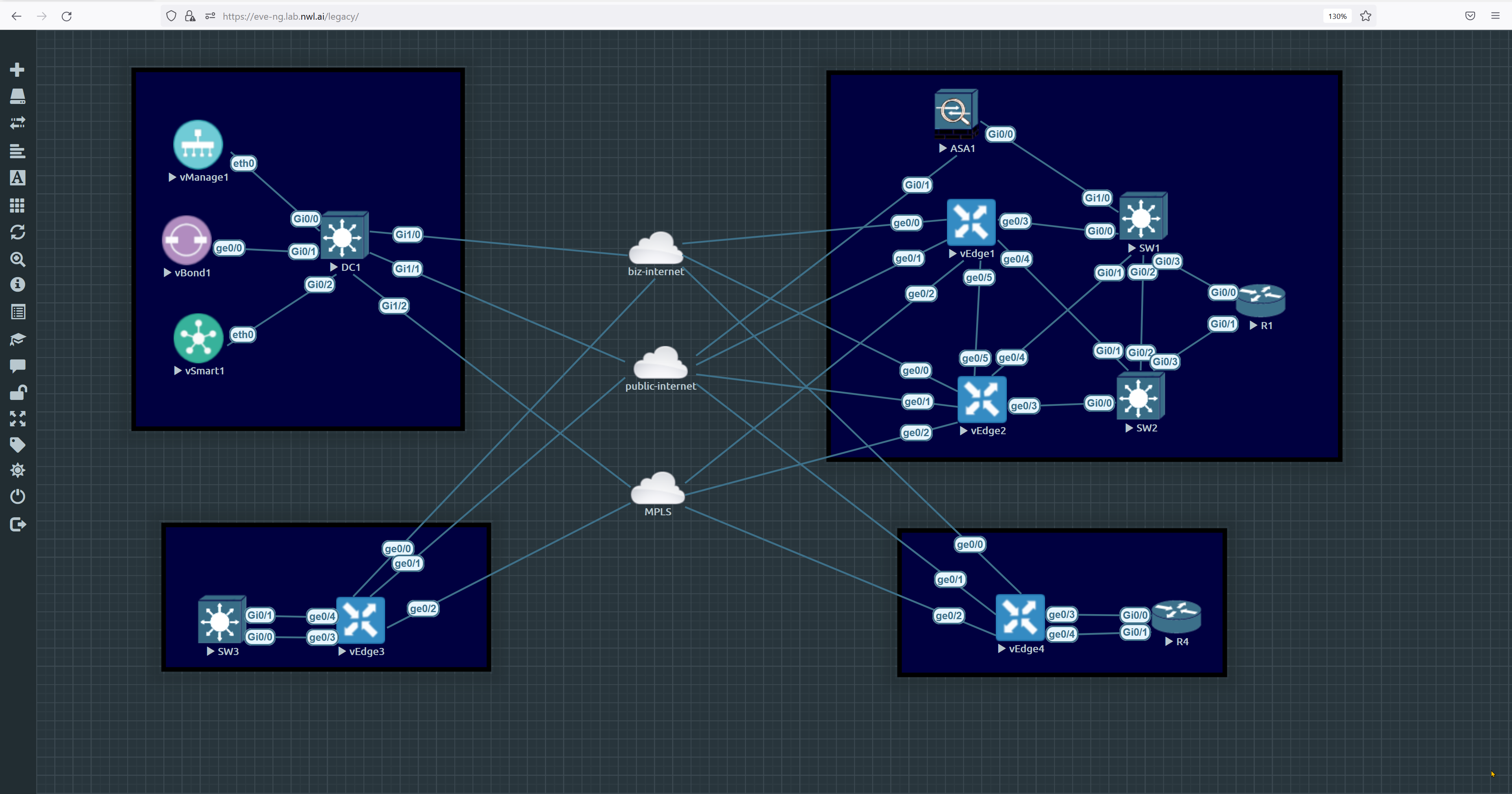 Eve Ng Lab Topology