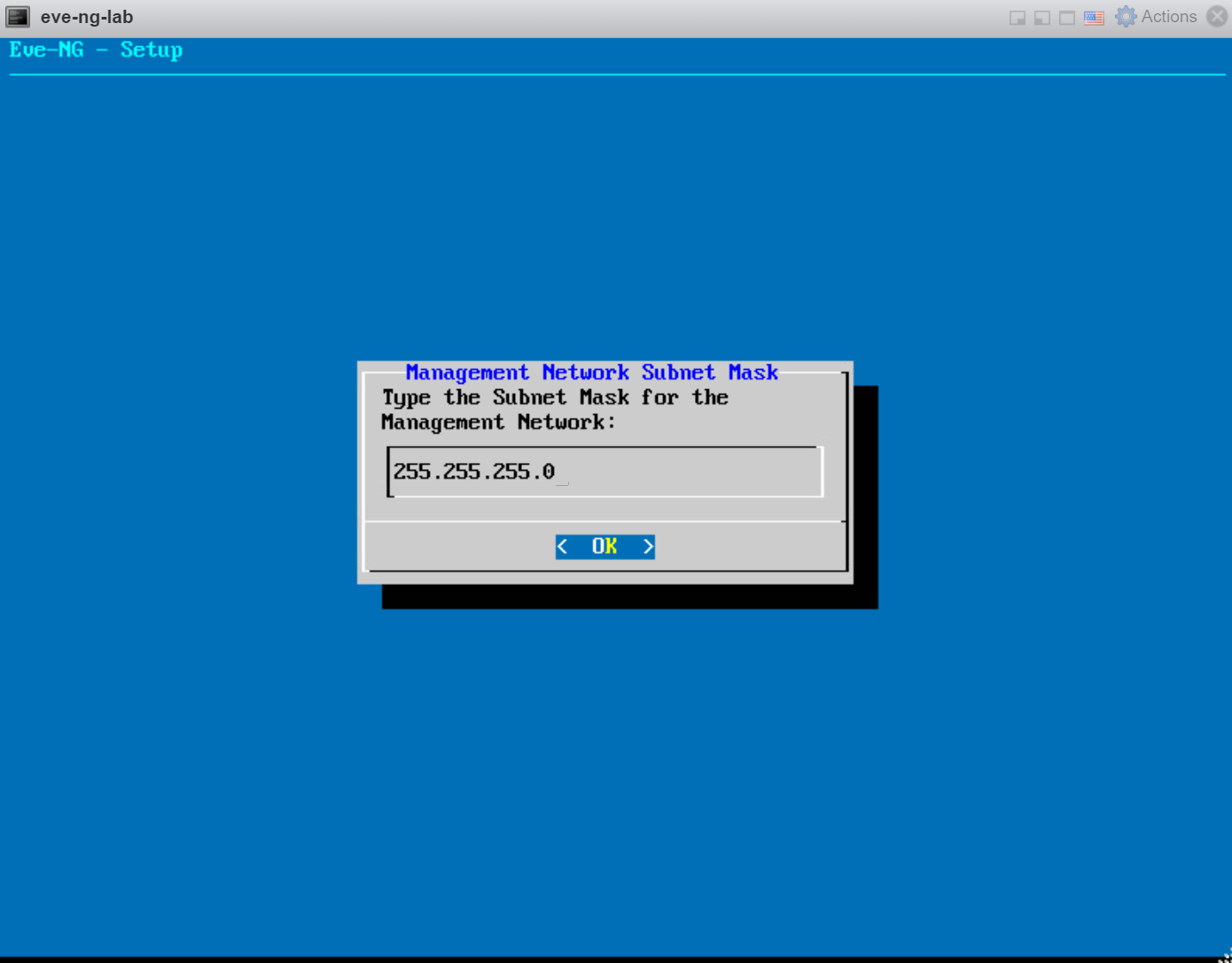 Eve Ng Setup Subnet Mask