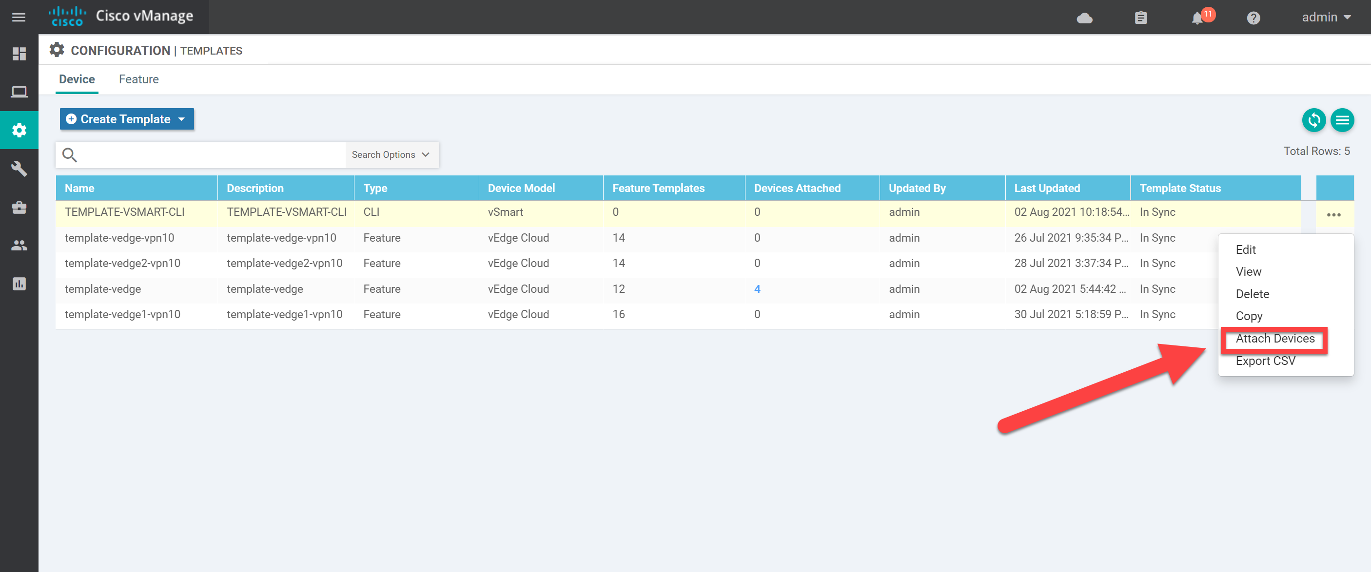 Cisco Sd Wan Controllers Vsmart Attach