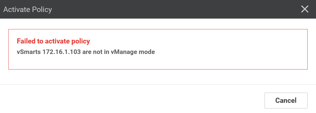 Cisco Sd Wan Vsmarts Not In Vmanage Mode