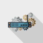 Enterprise Rack Router With Gears And Cogwheels
